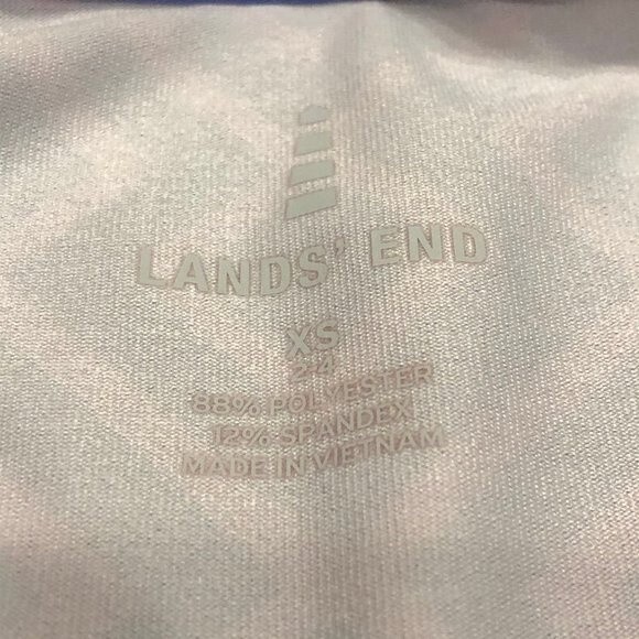 Lands' End Long Sleeve Athletic Shirt Colorblock Geometric XS Extra Small Pink - Picture 4 of 7
